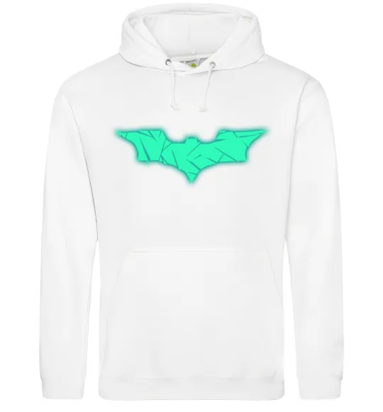 Женская толстовка (худи) Бетмен Люмінесцентний Белый фото