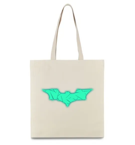 Еко-сумка Бетмен Люмінесцентний Бежевий фото