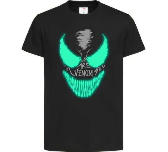 Детская футболка Venom we are люмінесцентний Черный фото