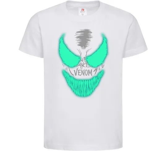Детская футболка Venom we are люмінесцентний Белый фото