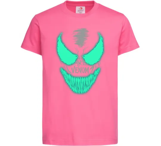 Детская футболка Venom we are люмінесцентний Ярко-розовый фото