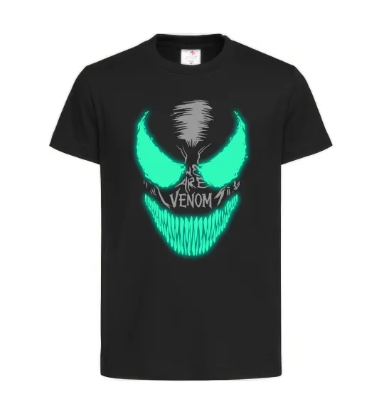 Дитяча футболка Venom we are люмінесцентний Чорний фото