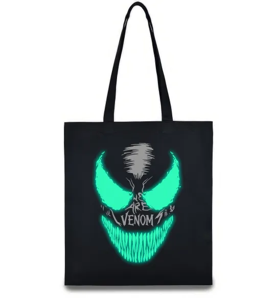 Еко-сумка Venom we are люмінесцентний Чорний фото