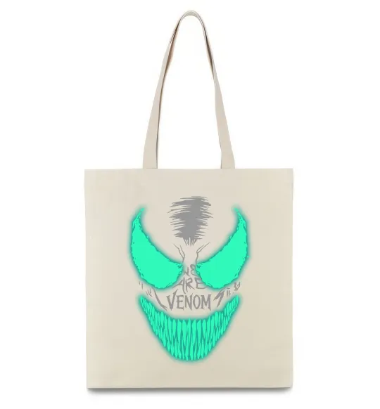 Еко-сумка Venom we are люмінесцентний Бежевий фото