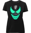 Женская премиум футболка Venom we are люмінесцентний Черный фото