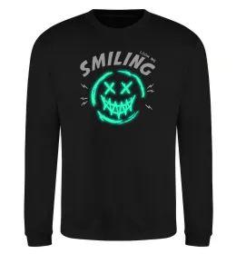 Свитшот Smiling люмінесцентний Черный фото