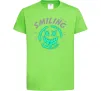 Дитяча футболка Smiling люмінесцентний Лаймовий фото