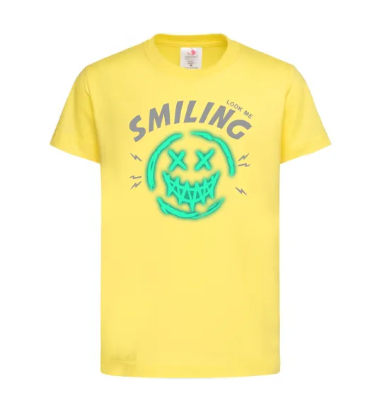 Детская футболка Smiling люмінесцентний Лимонный фото