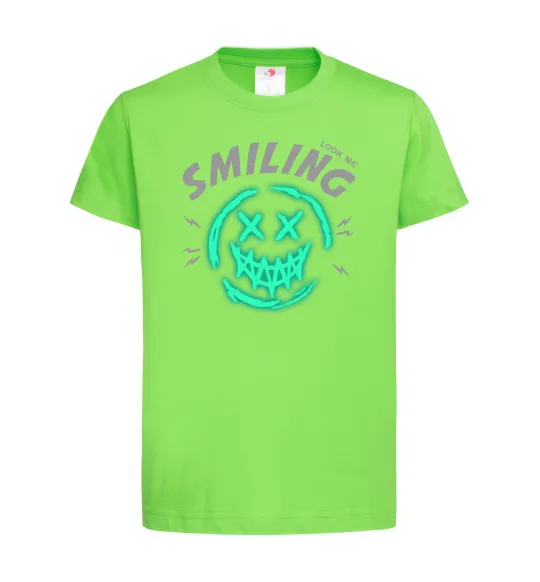 Детская футболка Smiling люмінесцентний Лаймовый фото