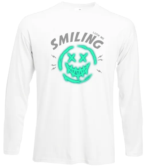 Лонгслів Smiling люмінесцентний Білий фото