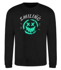 Свитшот Smiling люмінесцентний Черный фото