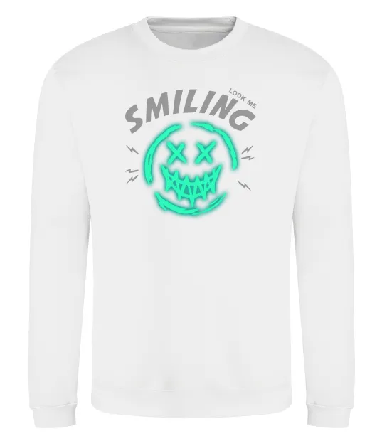 Свитшот Smiling люмінесцентний Белый фото