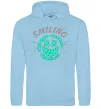 Мужская толстовка (худи) Smiling люмінесцентний Голубой фото
