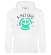 Жіноча толстовка (худі) Smiling люмінесцентний Білий фото