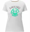 Жіноча преміум футболка Smiling люмінесцентний Білий фото