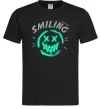 Мужская футболка Smiling люмінесцентний Черный фото