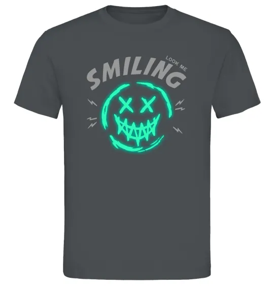 Мужская футболка Smiling люмінесцентний Графит фото