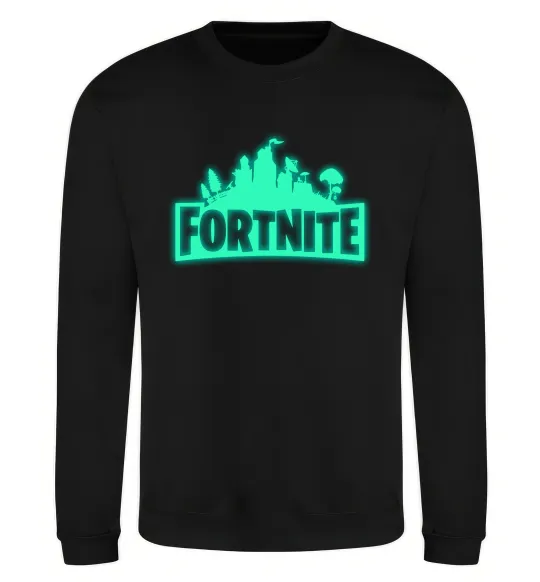 Свитшот Fortnite люмінесцентний Черный фото