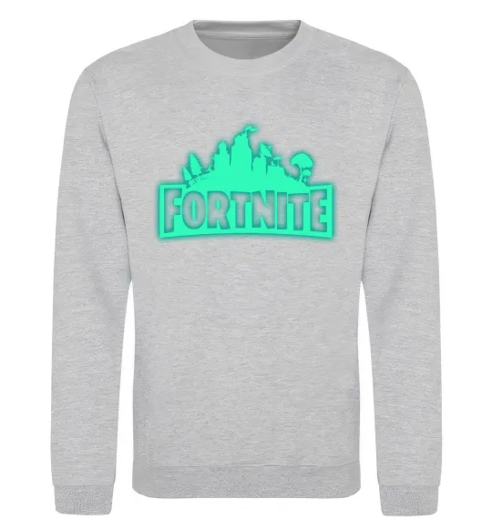 Свитшот Fortnite люмінесцентний Серый меланж фото