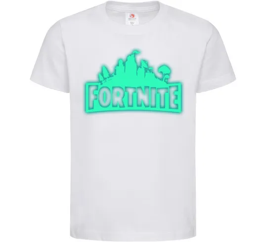 Дитяча футболка Fortnite люмінесцентний Білий фото