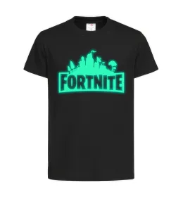 Детская футболка Fortnite люмінесцентний Черный фото