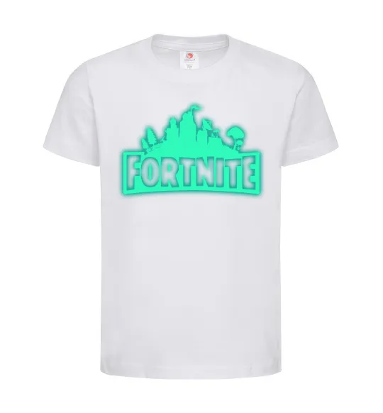 Дитяча футболка Fortnite люмінесцентний Білий фото