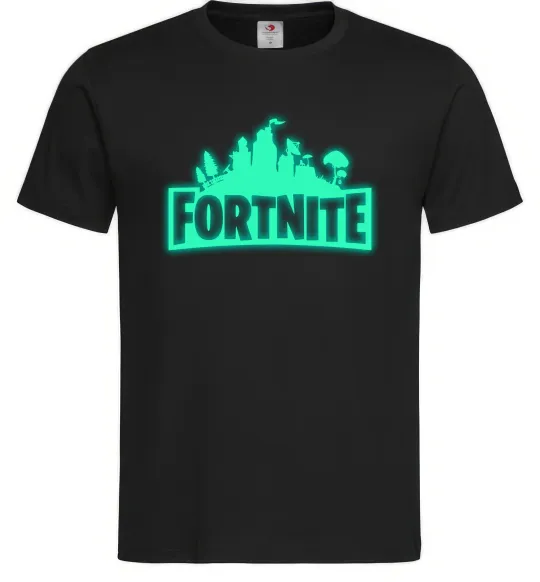 Мужская футболка Fortnite люмінесцентний Черный фото