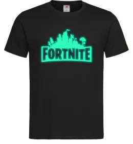 Мужская футболка Fortnite люмінесцентний Черный фото