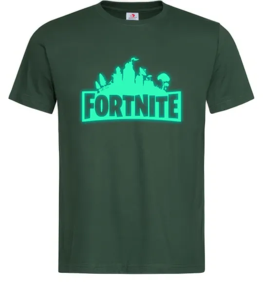 Мужская футболка Fortnite люмінесцентний Темно-зеленый фото