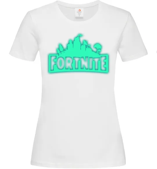 Женская футболка Fortnite люмінесцентний Белый фото