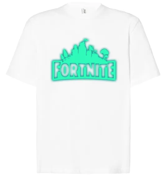 Футболка Оверсайз Fortnite люмінесцентний Белый фото