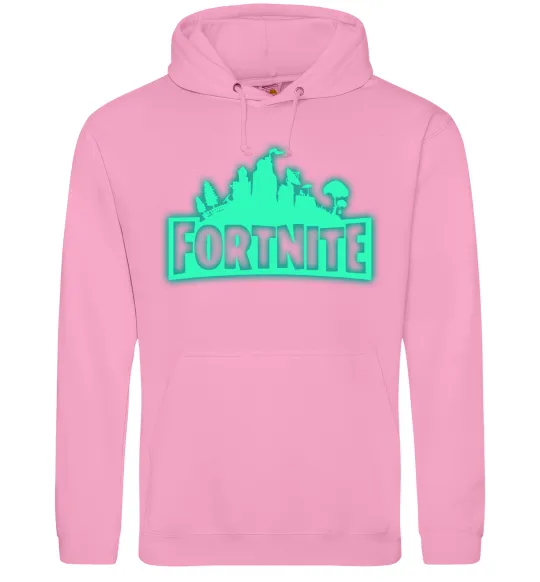 Мужская толстовка (худи) Fortnite люмінесцентний Розовый фото