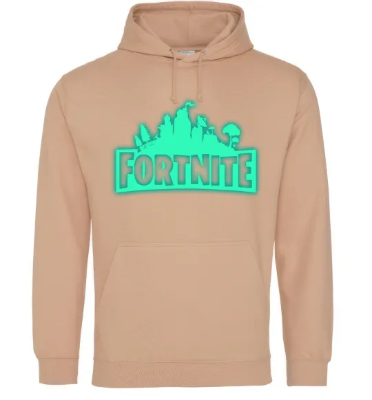 Жіноча толстовка (худі) Fortnite люмінесцентний Пісочний фото