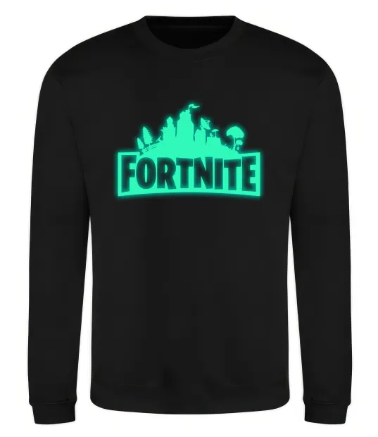 Свитшот Fortnite люмінесцентний Черный фото