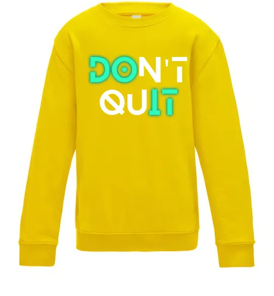 Детский Свитшот DOn`t quIT люмінесцентний Солнечно желтый фото