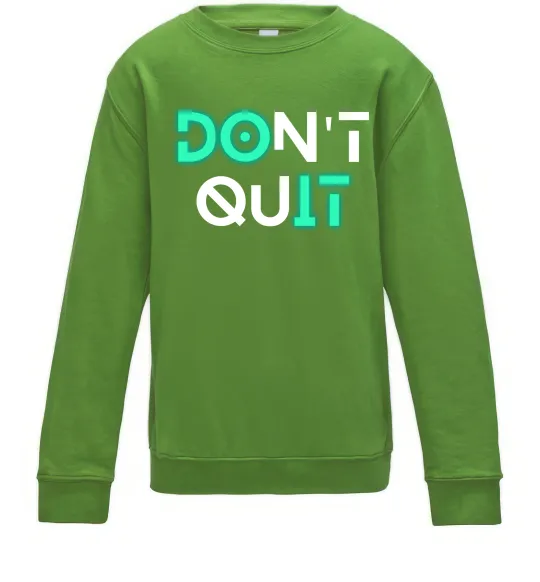 Детский Свитшот DOn`t quIT люмінесцентний Лаймовый фото