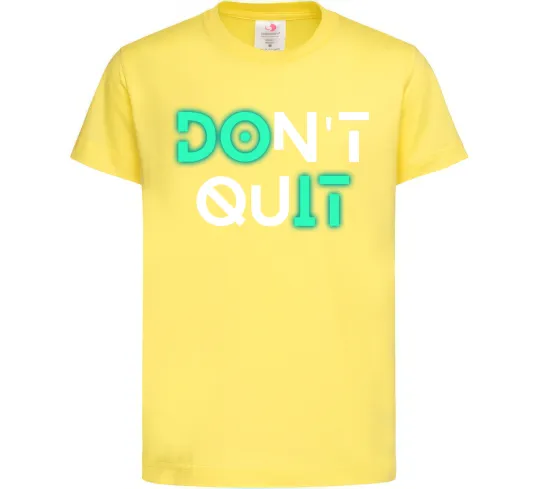 Дитяча футболка DOn`t quIT люмінесцентний Лимонний фото