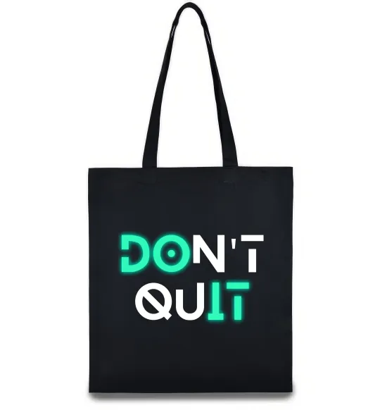 Еко-сумка DOn`t quIT люмінесцентний Чорний фото