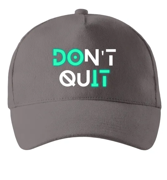 Кепка DOn`t quIT напис що світиться Серый фото