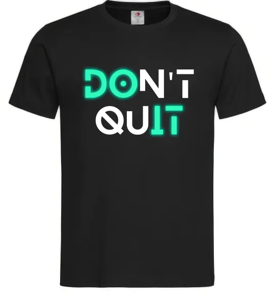 Мужская футболка DOn`t quIT люмінесцентний Черный фото