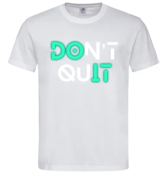 Мужская футболка DOn`t quIT люмінесцентний Белый фото