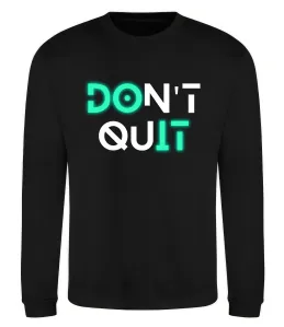 Свитшот DOn`t quIT люмінесцентний Черный фото
