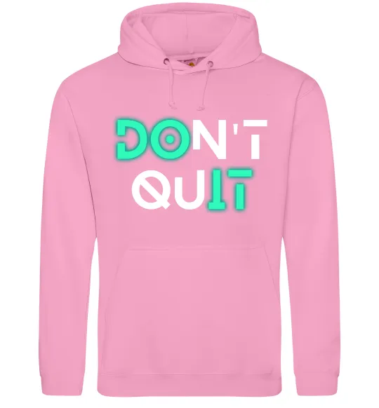 Мужская толстовка (худи) DOn`t quIT напис що світиться Розовый фото