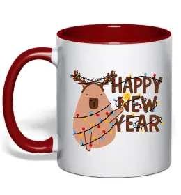 Чашка з кольоровою ручкою Чашка Shrexy, колір - ніжно-рожевий Ніжно рожевий фото