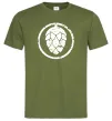 Мужская футболка Хміль Оливковый фото