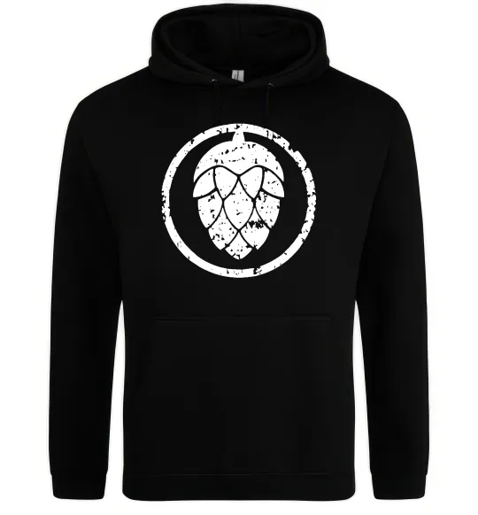 Чоловіча толстовка (худі) Хміль Чорний фото