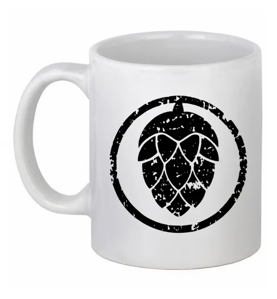 Чашка керамічна Хміль Білий фото