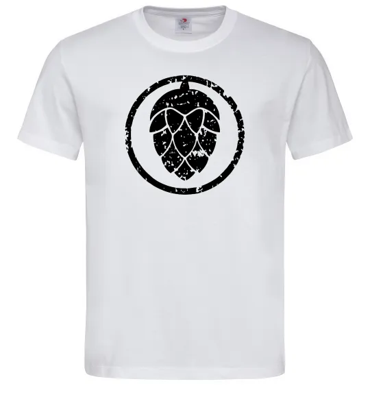 Мужская футболка Хміль Белый фото