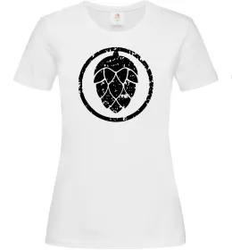 Жіноча футболка Хміль Білий фото