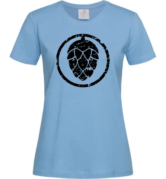 Жіноча футболка Хміль Блакитний фото